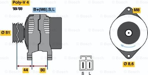 BOSCH 0 986 035 321 - Генератор autozip.com.ua