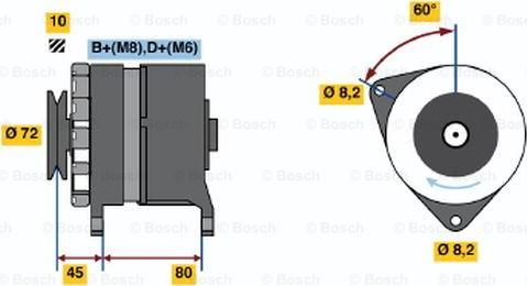 BOSCH 0 986 035 740 - Генератор autozip.com.ua