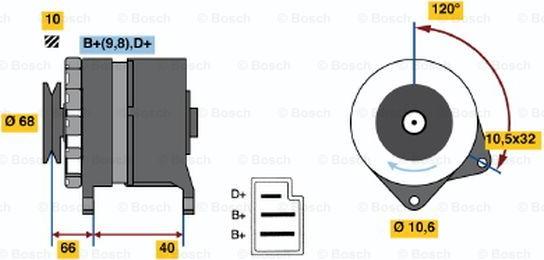 BOSCH 0 986 035 780 - Генератор autozip.com.ua