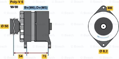 BOSCH 0 986 036 530 - Генератор autozip.com.ua