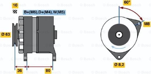 BOSCH 0 986 036 041 - Генератор autozip.com.ua