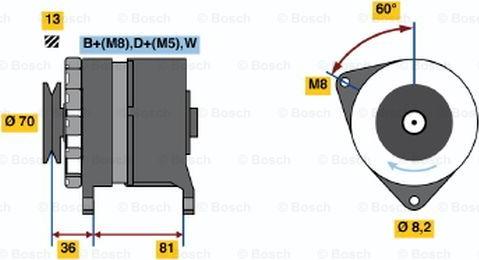 BOSCH 0 986 036 000 - Генератор autozip.com.ua