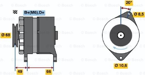 BOSCH 0 986 036 841 - Генератор autozip.com.ua