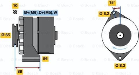 BOSCH 0 986 036 250 - Генератор autozip.com.ua