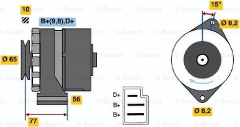 BOSCH 0 986 031 100 - Генератор autozip.com.ua