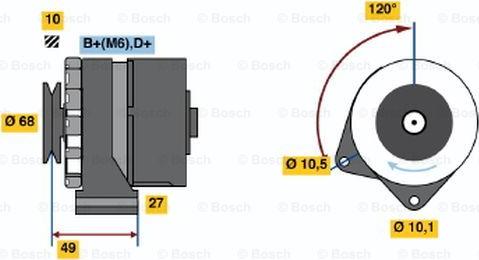 BOSCH 0 986 031 460 - Генератор autozip.com.ua