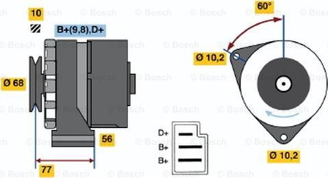 BOSCH 0 986 031 420 - Генератор autozip.com.ua