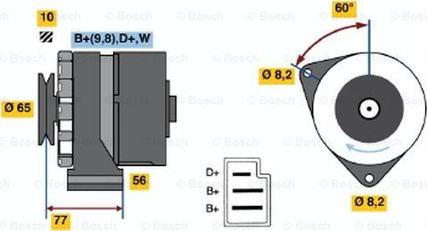 BOSCH 0 986 031 510 - Генератор autozip.com.ua