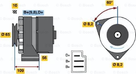 BOSCH 0 986 031 520 - Генератор autozip.com.ua