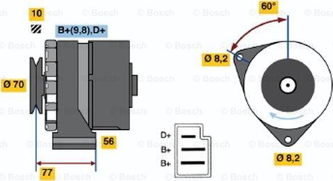 BOSCH 0 986 031 390 - Генератор autozip.com.ua