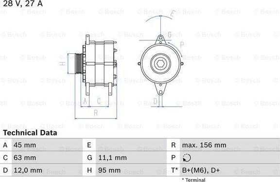 BOSCH 0 986 031 340 - Генератор autozip.com.ua