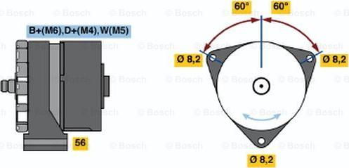 BOSCH 0 986 031 260 - Генератор autozip.com.ua