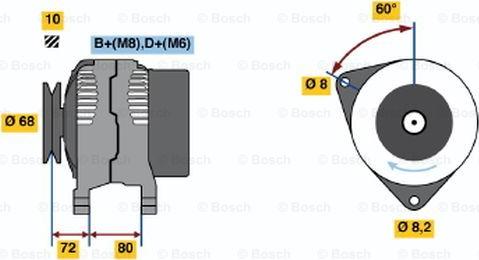 BOSCH 0 986 038 960 - Генератор autozip.com.ua