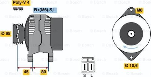 BOSCH 0 986 038 041 - Генератор autozip.com.ua