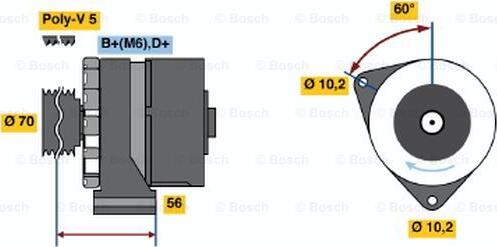 BOSCH 0 986 038 110 - Генератор autozip.com.ua