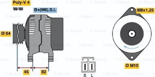 BOSCH 0 986 038 281 - Генератор autozip.com.ua