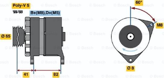 BOSCH 0 986 033 130 - Генератор autozip.com.ua