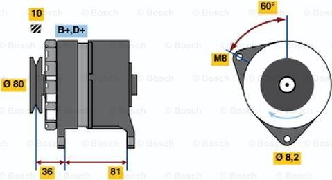 BOSCH 0 986 033 310 - Генератор autozip.com.ua