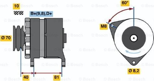 BOSCH 0 986 033 240 - Генератор autozip.com.ua