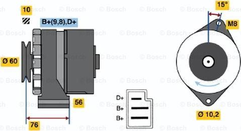 BOSCH 0 986 033 260 - Генератор autozip.com.ua