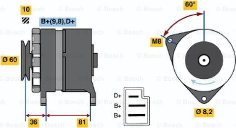 BOSCH 0 986 033 220 - Генератор autozip.com.ua