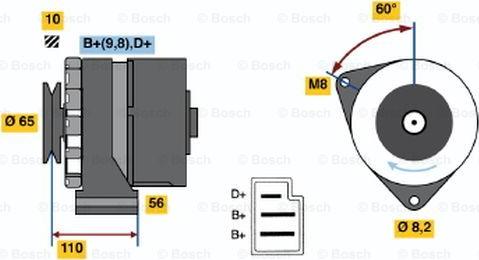 BOSCH 0 986 033 760 - Генератор autozip.com.ua