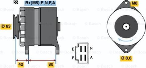 BOSCH 0 986 032 451 - Генератор autozip.com.ua