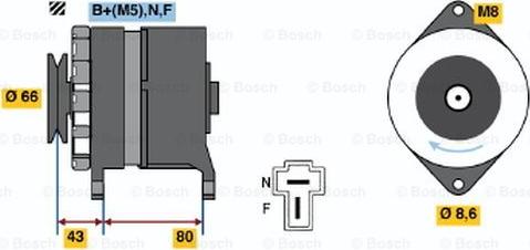 BOSCH 0 986 032 431 - Генератор autozip.com.ua