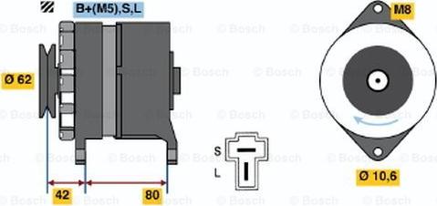 BOSCH 0 986 032 661 - Генератор autozip.com.ua