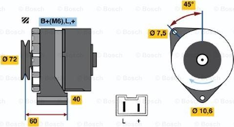 BOSCH 0 986 032 061 - Генератор autozip.com.ua