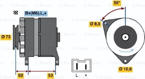 BOSCH 0 986 032 241 - Генератор autozip.com.ua