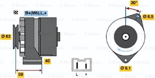 BOSCH 0 986 032 261 - Генератор autozip.com.ua