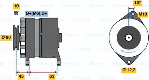 BOSCH 0 986 032 780 - Генератор autozip.com.ua