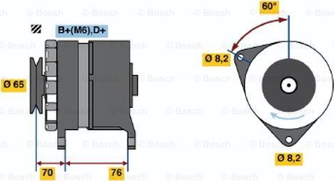 BOSCH 0 986 037 460 - Генератор autozip.com.ua