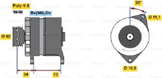 BOSCH 0 986 037 160 - Генератор autozip.com.ua