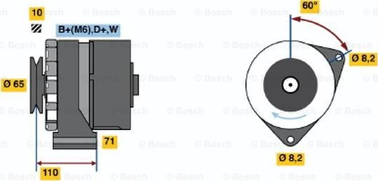 BOSCH 0 986 037 880 - Генератор autozip.com.ua