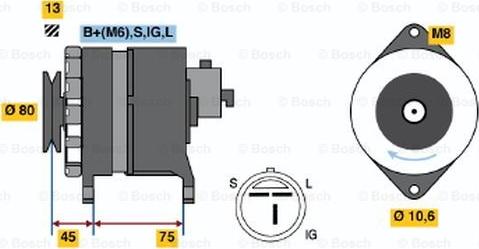 BOSCH 0 986 037 831 - Генератор autozip.com.ua