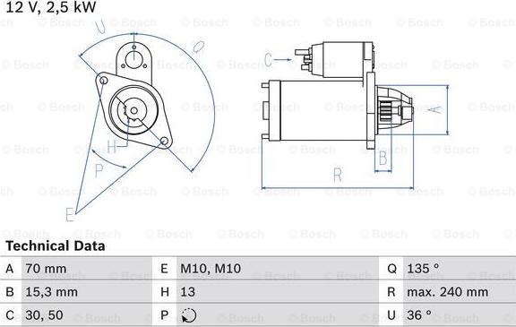 BOSCH 0 986 024 590 - Стартер autozip.com.ua