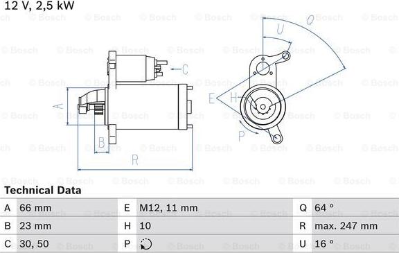 BOSCH 0 986 024 040 - Стартер autozip.com.ua