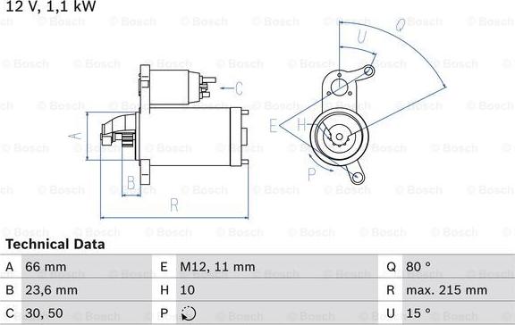 BOSCH 0 986 024 010 - Стартер autozip.com.ua