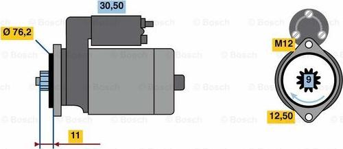 BOSCH 0 986 024 110 - Стартер autozip.com.ua