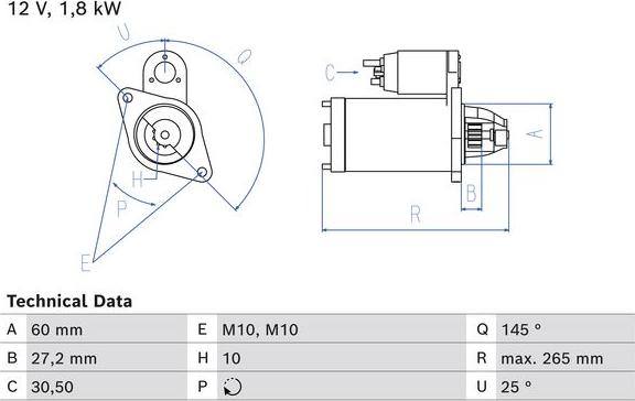 BOSCH 0 986 024 820 - Стартер autozip.com.ua