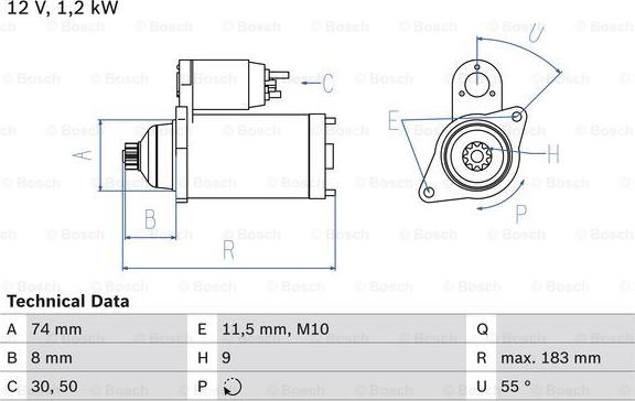 BOSCH 0 986 024 260 - Стартер autozip.com.ua