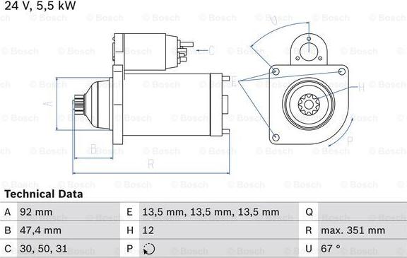 BOSCH 0 986 025 450 - Стартер autozip.com.ua