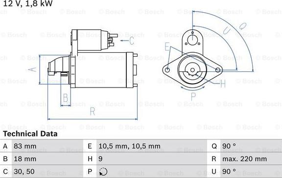 BOSCH 0 986 026 050 - Стартер autozip.com.ua