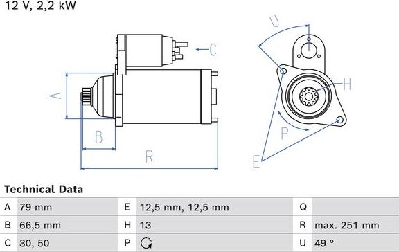 BOSCH 0 986 026 340 - Стартер autozip.com.ua