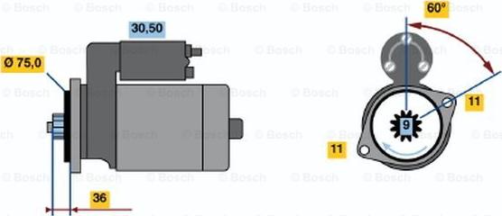 BOSCH 0 986 020 431 - Стартер autozip.com.ua