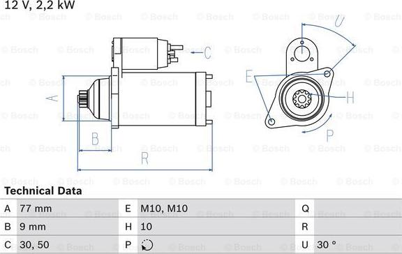 BOSCH 0 986 020 421 - Стартер autozip.com.ua