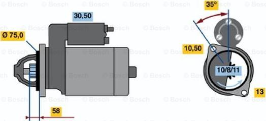 BOSCH 0 986 020 691 - Стартер autozip.com.ua