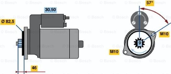 BOSCH 0 986 020 811 - Стартер autozip.com.ua